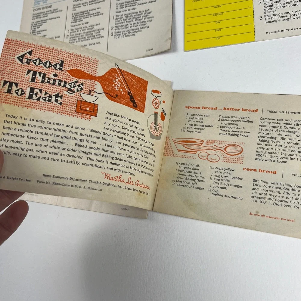 Betty Crocker Bisquick + Arm & Hammer Vintage Recipe Booklet Lot 4 Retro Cooking